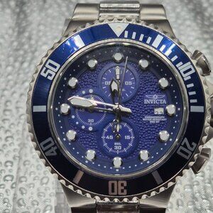 Lightly Used Invicta Pro Diver Chronograph Model 18907 Blue Dial 200m